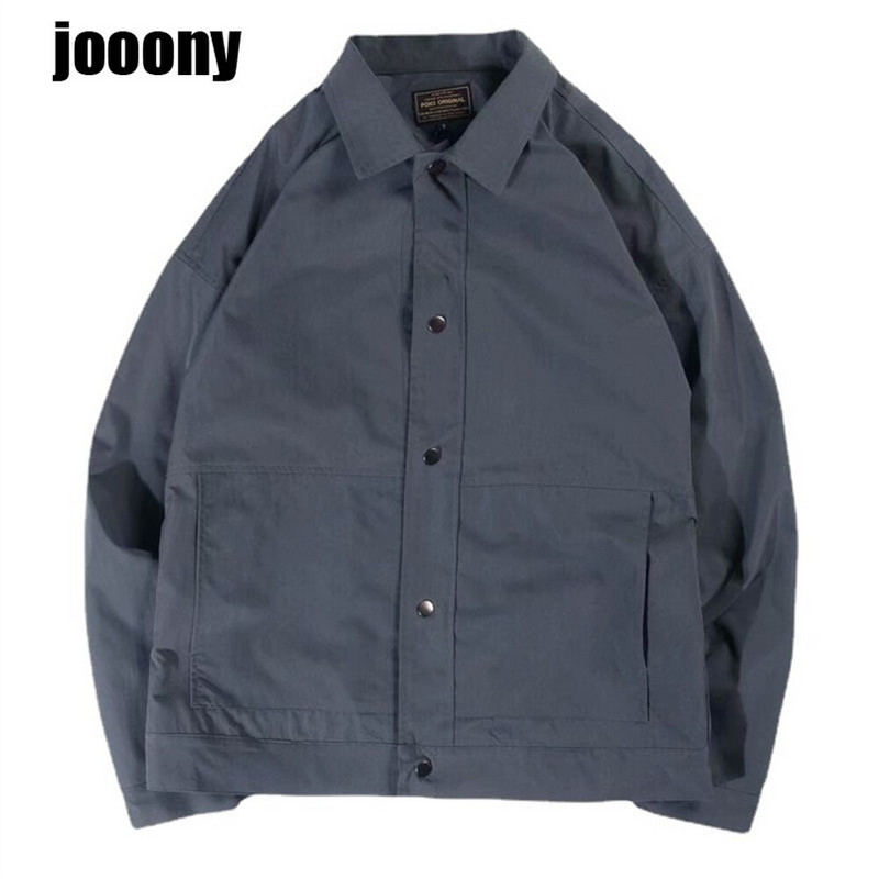 Ikdienas vīriešu korejiešu stila šaura jaka 2022. gada pavasarī, jauna liela kabatas apkakle, modes plāns mētelis vīriešu apģērbs, melns pelēks mētelis