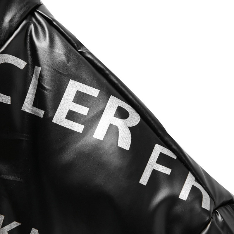 Balta pīļu dūnu jaka vīriešiem ziemas modes ikdienas īss mētelis ar spīdīgu kapuci Jauniešu vīriešu virsdrēbes dūnu mētelis vīriešiem