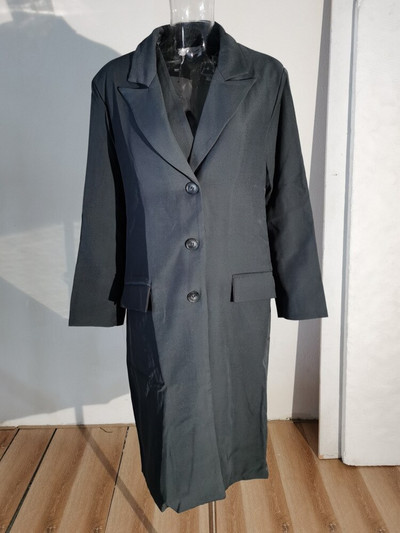 IEQJ 2022 Rudens Jauns Trend Mētelis Sieviešu Smagās Industrijas Divkāršās piedurknes ar garām piedurknēm vaļīgs vējjaka sieviešu apģērbs 3W5745