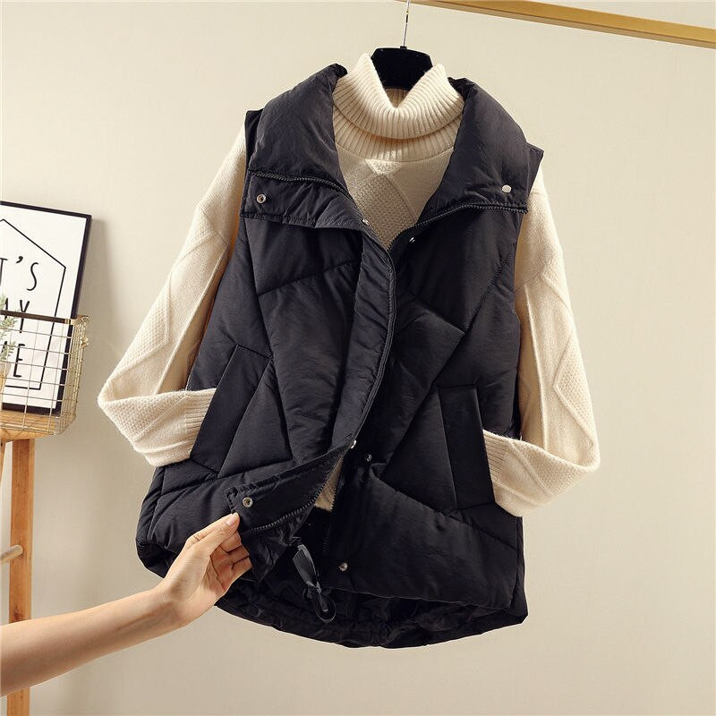 Sievietes jaka Veste rudens ziemas liela izmēra dūnu kokvilnas sieviešu īss mētelis Chaleco Mujer