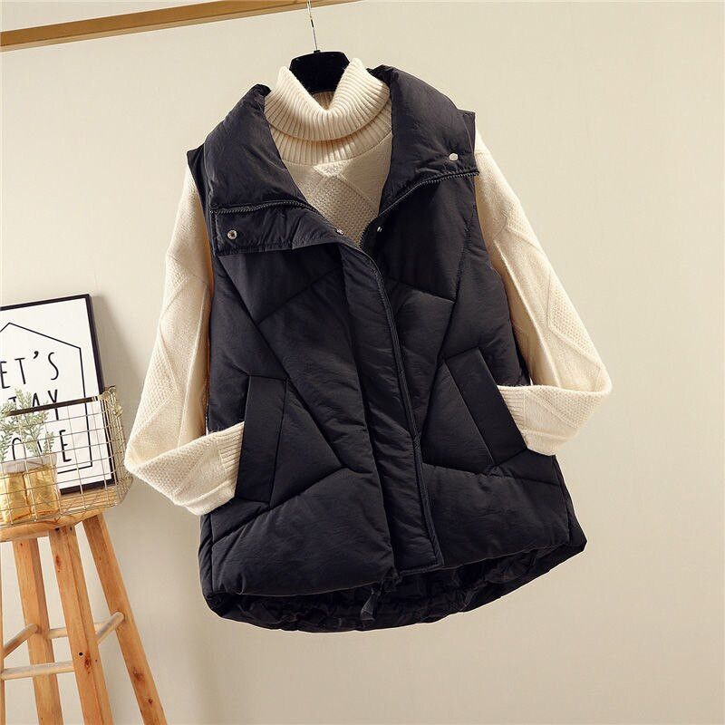 Sievietes jaka Veste rudens ziemas liela izmēra dūnu kokvilnas sieviešu īss mētelis Chaleco Mujer