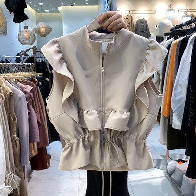 Eleganta volāni, sieviešu veste, temperaments, aukliņa, tievs viduklis Sieviešu veste, 2022. gada pavasarī, salda, masīva Ropa Mujer