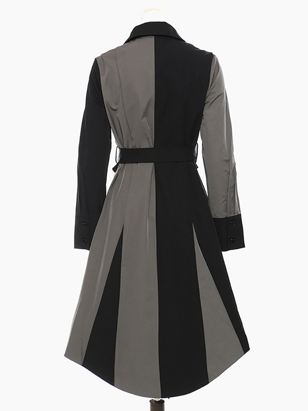 DEAT Modni ženski trenč kaput New Loose Patchwork kontrastne boje Pojas s patentnim zatvaračem Ženska vjetrovka jesen 2022. 7Z275