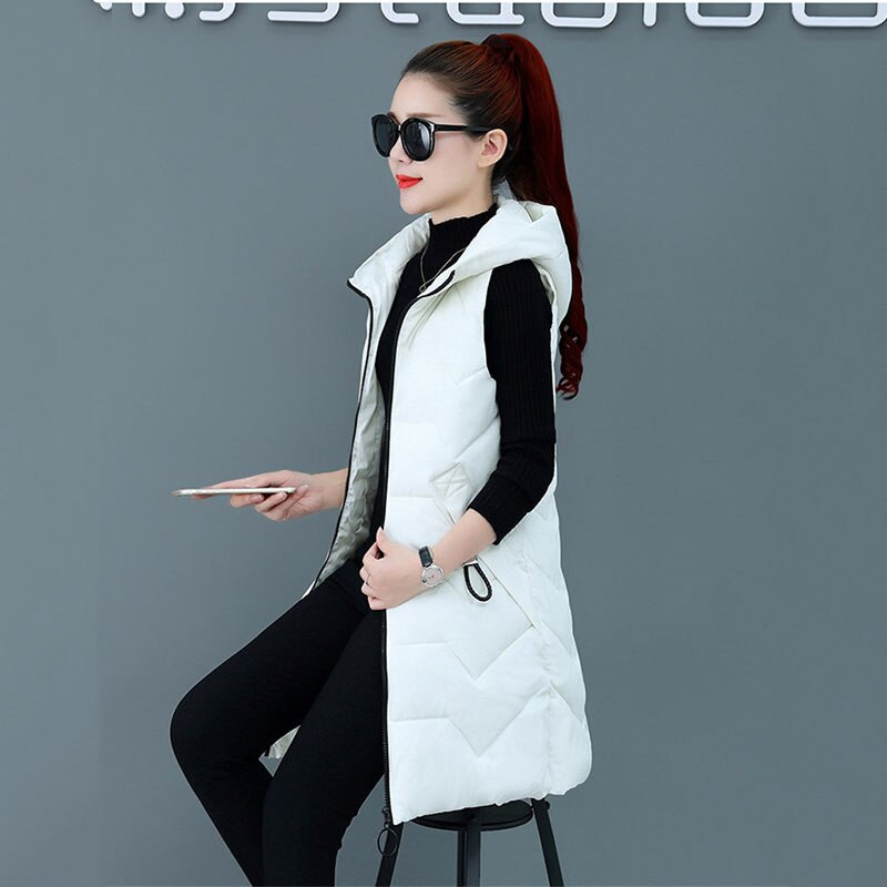 2022. g. jauna rudens, ziemas ziemas kapuces sieviešu kokvilnas veste vidēja garuma apmaksa Modes, brīva sieviešu kokvilnas veste
