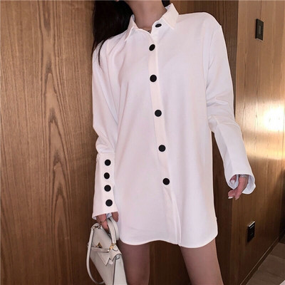 Prsluk s križnim naramenicama originalnog dizajna Jakna bez rukava Ženska bijela košulja s kontrastnim gumbima Modna korejska moda