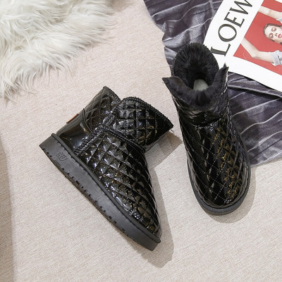 Sieviešu puszābaki 2021. gada modes ūdensnecaurlaidīgi sieviešu ziemas apavi silti plīša sniega zābaki, neslīdoši, ādas polsterēti zābaki āra apavi