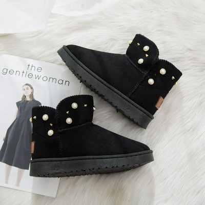 Sieviešu puszābaki 2021. gada modes ūdensnecaurlaidīgi sieviešu ziemas apavi silti plīša sniega zābaki, neslīdoši, ādas polsterēti zābaki āra apavi