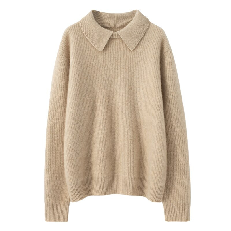 LONGMING 2021 Sieviešu džemperis 100% kašmira džemperis Sieviešu ziemas vilnas brīvs adīts džemperis Džemperi Rudens silts džemperis Lielizmēra