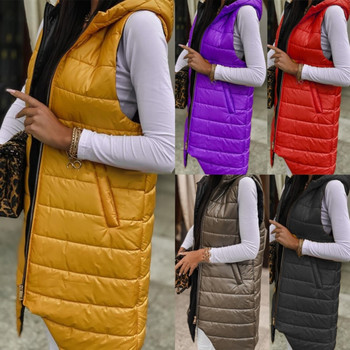 Νέα γυναικεία αμάνικα γυναικεία γιλέκα Slim Jacket Girl Gilet Plus Ελαφρύ αντιανεμικό ζεστό γιλέκο φορητό