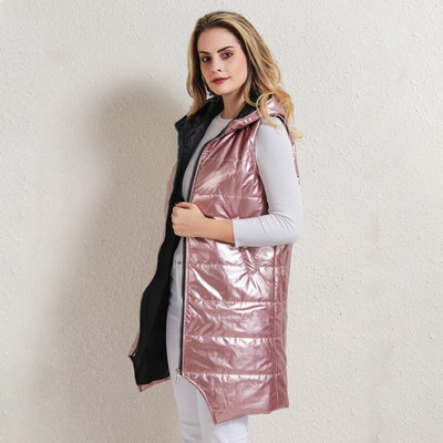 Νέα γυναικεία αμάνικα γυναικεία γιλέκα Slim Jacket Girl Gilet Plus Ελαφρύ αντιανεμικό ζεστό γιλέκο φορητό