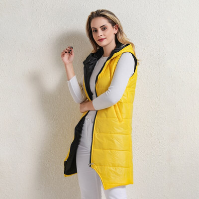 Νέα γυναικεία αμάνικα γυναικεία γιλέκα Slim Jacket Girl Gilet Plus Ελαφρύ αντιανεμικό ζεστό γιλέκο φορητό