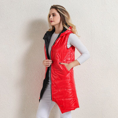 Νέα γυναικεία αμάνικα γυναικεία γιλέκα Slim Jacket Girl Gilet Plus Ελαφρύ αντιανεμικό ζεστό γιλέκο φορητό