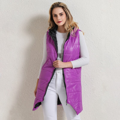 Νέα γυναικεία αμάνικα γυναικεία γιλέκα Slim Jacket Girl Gilet Plus Ελαφρύ αντιανεμικό ζεστό γιλέκο φορητό