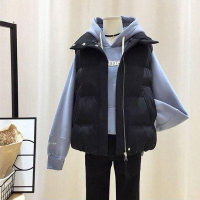 Rudens ziemas kokvilnas polsterēti parki bez piedurknēm Sievietēm Biezas Siltas Masīvas Pamata vestes Korejiešu Ikdienas Baggy Lielizmēra 5xl Vestes