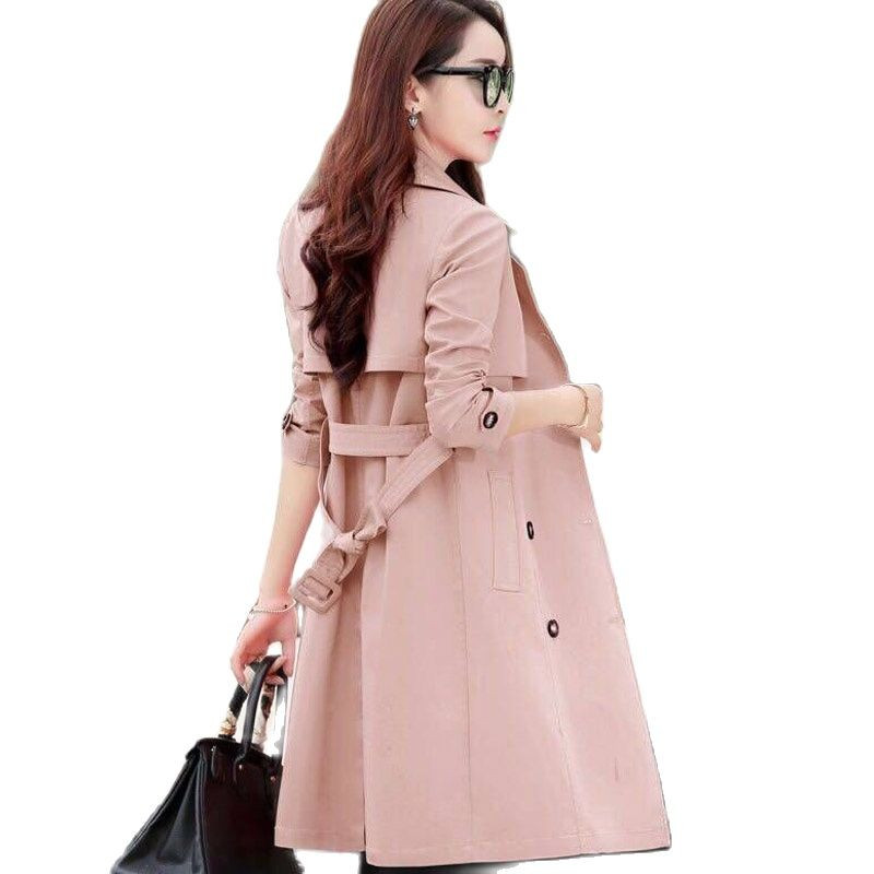 Νέα γυναικεία καμπαρντίνα άνοιξη φθινόπωρο 2022 Μόδα All-match Ρυθμιζόμενη μέση λεπτή μεσαίου μήκους Ανεμοδαρεία πανωφόρια γυναικεία