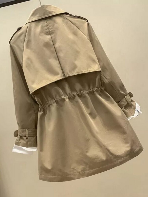 Ženske modne ulične dvokopne crne prekomjerne jesenske jakne na rever Odjeća Ženski trenč kaput Korejski kaputi Ženski