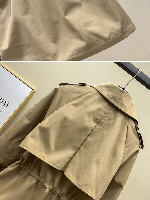 Ženske modne ulične dvokopne crne prekomjerne jesenske jakne na rever Odjeća Ženski trenč kaput Korejski kaputi Ženski