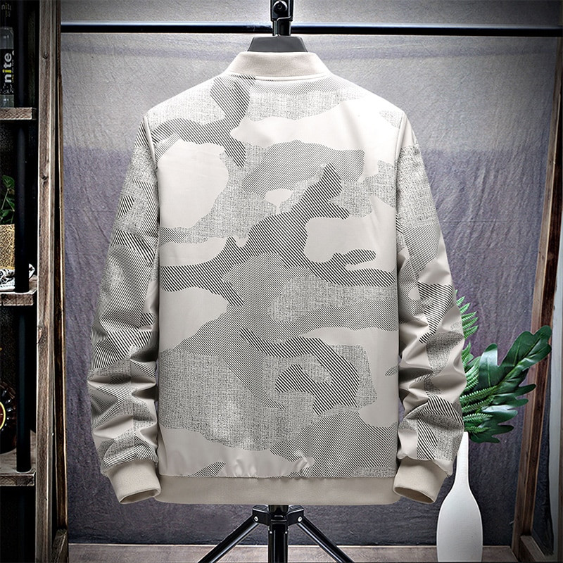 Vīriešu jaka pavasara rudens vīriešu ikdienas beisbola bumbvedēja jaka Vīriešu mētelis Liela izmēra rāvējslēdzējs Zīmols Vējjaka Slim Fit Mēteļi 8XL