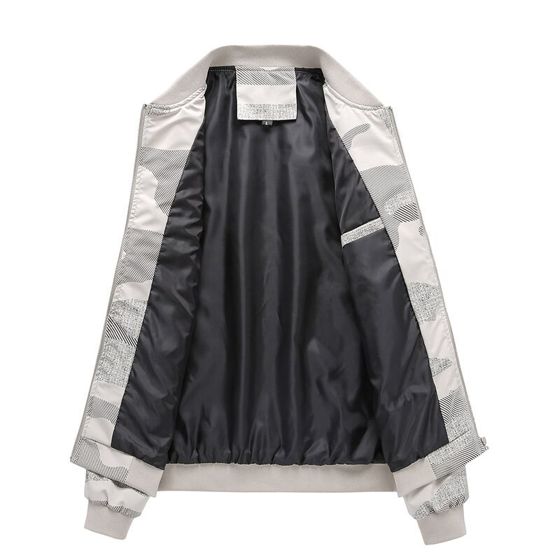 Vīriešu jaka pavasara rudens vīriešu ikdienas beisbola bumbvedēja jaka Vīriešu mētelis Liela izmēra rāvējslēdzējs Zīmols Vējjaka Slim Fit Mēteļi 8XL