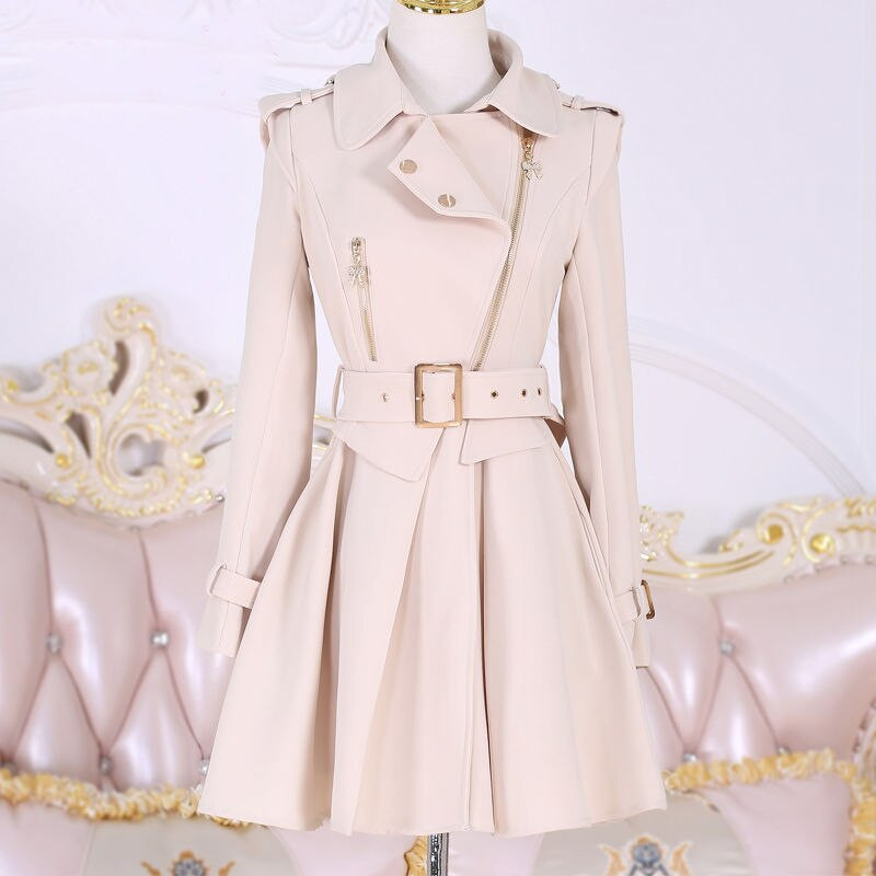 Sieviešu tranšeja 2022. gada pavasara rudens vējjaka smilškrāsas britu mētelis, plāns, jauns vienkrāsains