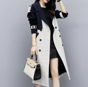 Γυναικεία καμπαρντίνα 2022 Άνοιξη Φθινόπωρο Αδύνατη Γυναικεία Κομψά ρούχα Μόδας Μακρύ Μήκος Αντιανεμικό Συνονθύλευμα Causal Παλτό W129