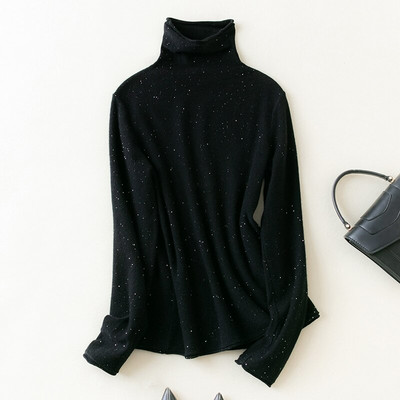 LONGMING Új női garbó 100% merinó gyapjú téli gyapjú pulóver pulóverek őszi női elegáns pulóverek pulóver tömör kötöttáru