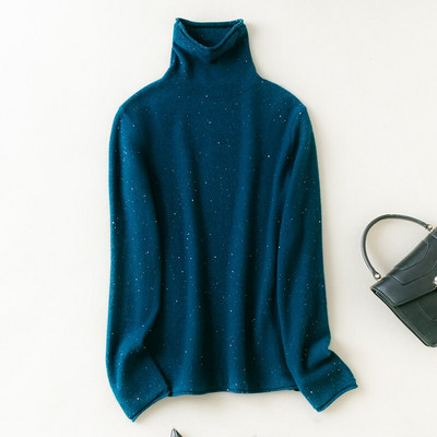 LONGMING Új női garbó 100% merinó gyapjú téli gyapjú pulóver pulóverek őszi női elegáns pulóverek pulóver tömör kötöttáru