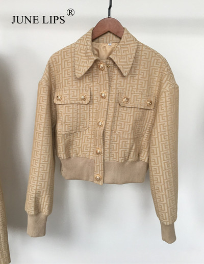 JŪNIJA LIPS 2022 Modes zīmola augstas kvalitātes jauna sieviešu bezpiedurkņu šalles apkakle haki krāsas teksturētas garās jakas vairumtirdzniecība