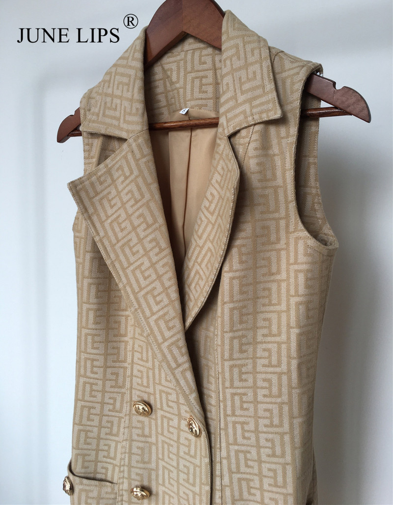 JŪNIJA LIPS 2022 Modes zīmola augstas kvalitātes jauna sieviešu bezpiedurkņu šalles apkakle haki krāsas teksturētas garās jakas vairumtirdzniecība