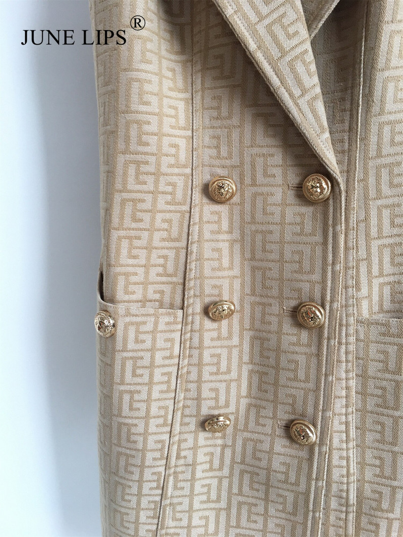 JŪNIJA LIPS 2022 Modes zīmola augstas kvalitātes jauna sieviešu bezpiedurkņu šalles apkakle haki krāsas teksturētas garās jakas vairumtirdzniecība