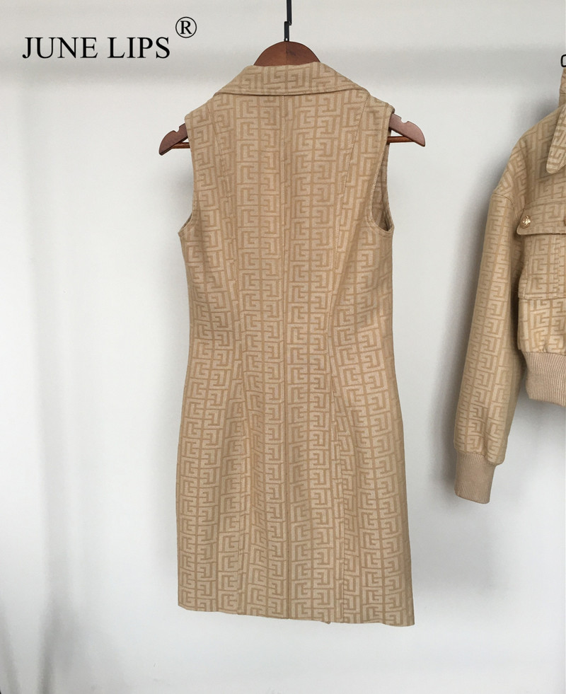 JŪNIJA LIPS 2022 Modes zīmola augstas kvalitātes jauna sieviešu bezpiedurkņu šalles apkakle haki krāsas teksturētas garās jakas vairumtirdzniecība