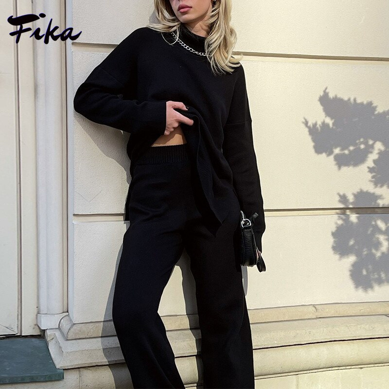 Ikdienas brīvi ziemas sieviešu trikotāžas džemperis ar apkakli