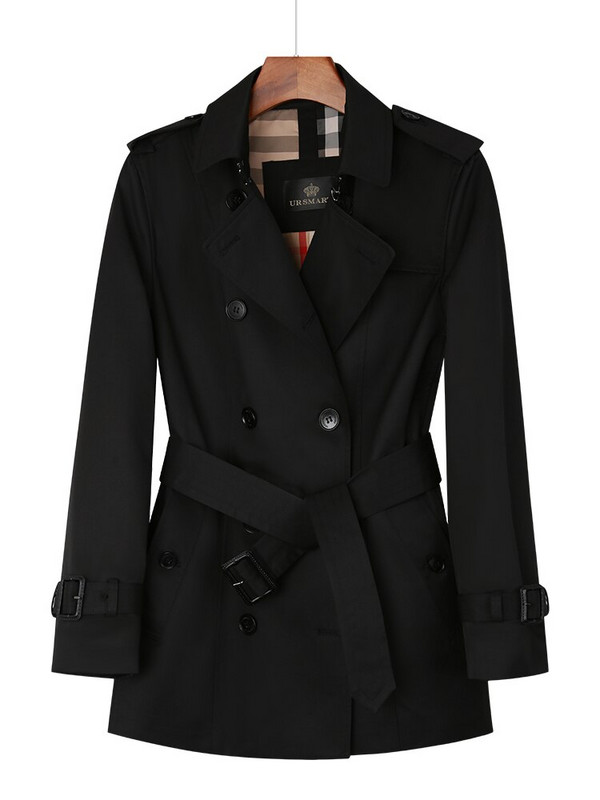 Sieviešu īsa vējjaka ar divrindu pogām smilškrāsas britu stila slaids 2022. gada pavasara un rudens sieviešu mētelis