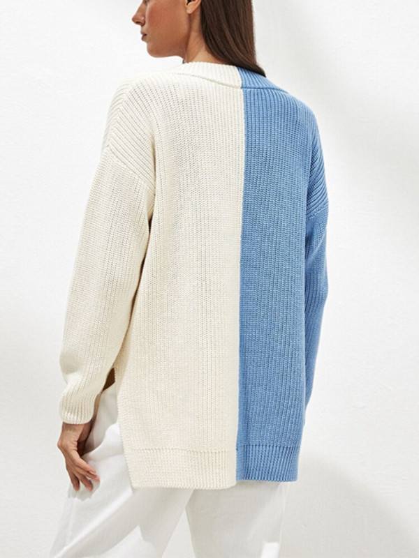 Μόδα μπλουζάκια 2022 Γυναικεία πουλόβερ με σχιστό λαιμό V Νέο Φθινοπωρινό, Χειμερινό κομψό, χαλαρό σχέδιο Πλεκτό πουλόβερ Υπερμεγέθη πουλόβερ πουλόβερ