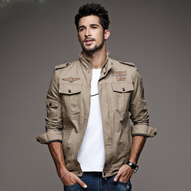 Uus 2022. aasta vabaaja sõjaväe jope meeste suures suuruses M-6XL Jaqueta masculina õhuväe üks kevadsügis Cargo meeste joped Mantel