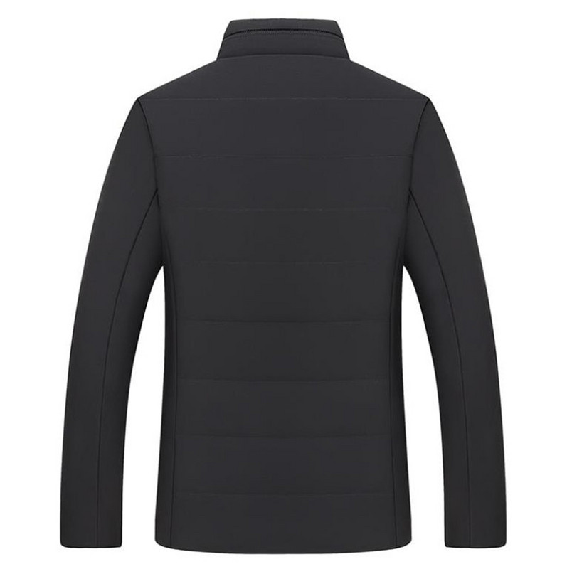 Ziemas vīriešu jaka silta flīsa biznesa ikdienas jaka statīvs apkakle Parker biezs mētelis -30 grādu silta kažokādas apkakle