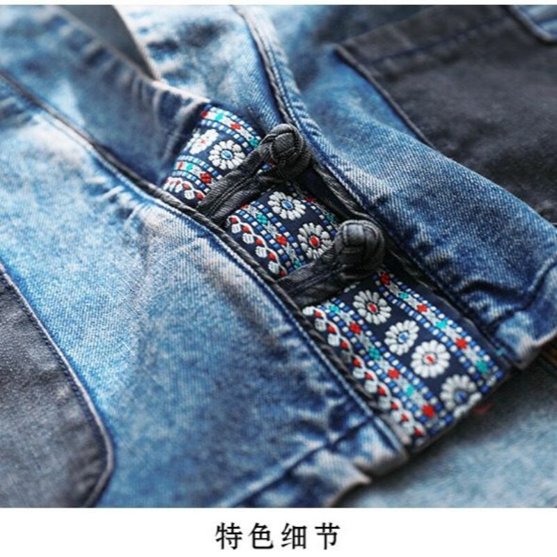 Nacionālā stila veste vintage literatūras un mākslas disku sprādzes kovboju veste sieviešu jaka bez piedurknēm Chalecos Para Mujer