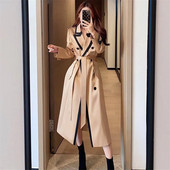 Ženski kaput Proljeće Jesen Vjetrovka Kaki jakna Ženski prošiveni vjetrootporni dugi ženski ogrtač Vrhunski prilagođeni kaput Novo