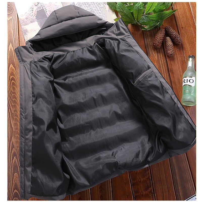 Ziemas vīriešu bieza jaka Vīriešu ikdienas silta ar kapuci vējjaka Parkas modes plāni mēteļi vīriešu augstas kvalitātes MT023