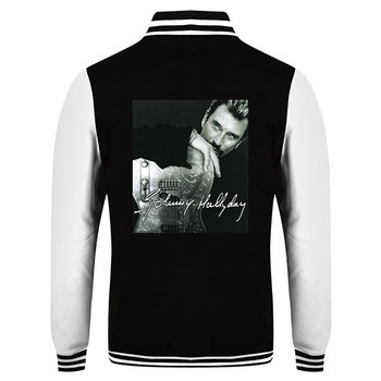 Johnny Hallyday print Jacket Χειμερινό ανδρικό/γυναικείο φούτερ στολή μπέιζμπολ