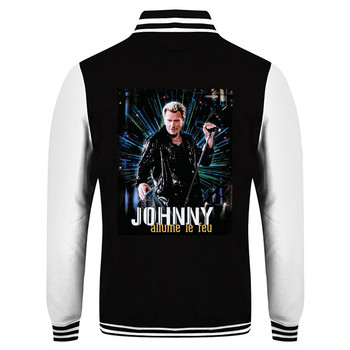 Johnny Hallyday print Jacket Χειμερινό ανδρικό/γυναικείο φούτερ στολή μπέιζμπολ