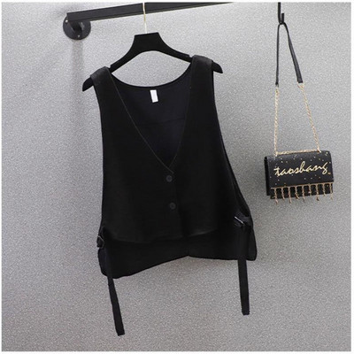 Sieviešu veste, minimālisma V-veida kakla izgriezums, brīvs, universāls Mujer M-4XL stilīgs ielas apģērbs unisex pārim, modes vasaras studentu brīvā laika pavadīšanas