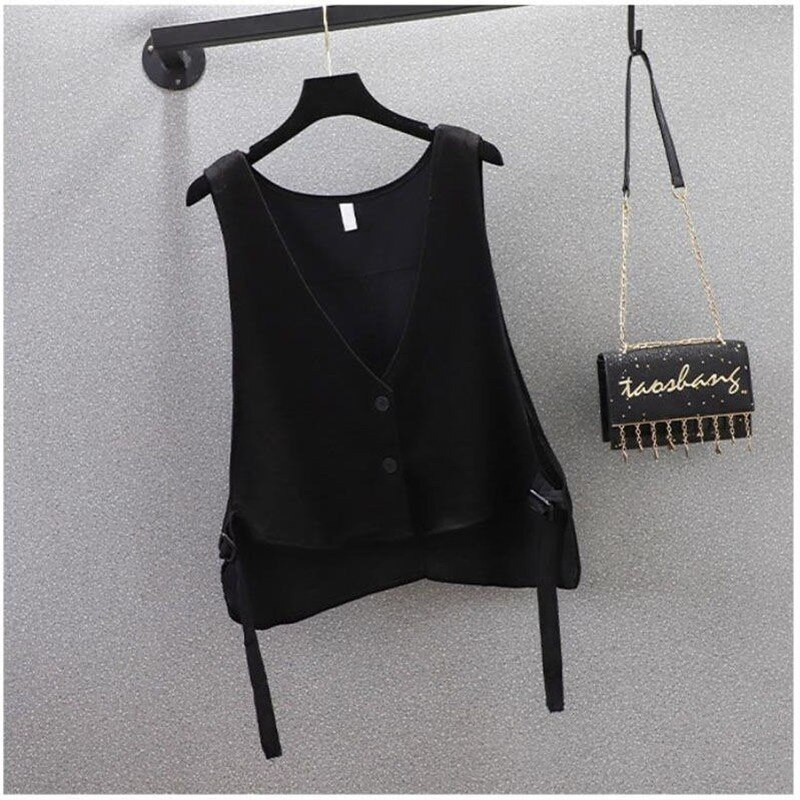 Sieviešu veste, minimālisma V-veida kakla izgriezums, brīvs, universāls Mujer M-4XL stilīgs ielas apģērbs unisex pārim, modes vasaras studentu brīvā laika pavadīšanas