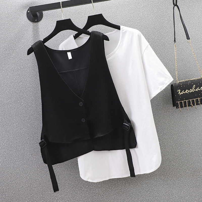 Sieviešu veste, minimālisma V-veida kakla izgriezums, brīvs, universāls Mujer M-4XL stilīgs ielas apģērbs unisex pārim, modes vasaras studentu brīvā laika pavadīšanas