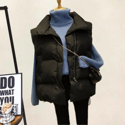 Yzeqi jaunums ziemas siltā veste sieviešu jaka Vieglas īsas dūnu vestes Sieviešu jaka bez piedurknēm mētelis biezs vestes augšdaļa