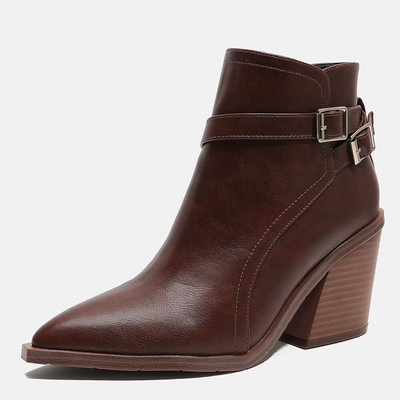 Ολοκαίνουργια 2022 Φθινοπωρινές ροζ δυτικές μπότες καουμπόισσας μόδας Κομψές γυναικείες μπότες που περπατούν Άνετα ροζ γυναικεία παπούτσια