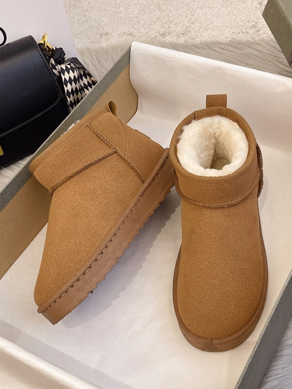 JAUNA 2023. gada stila pamata īsi mini aitādas sniega sieviešu ūdensizturīgi siltie apavi ar dabīgas potīti 35-44