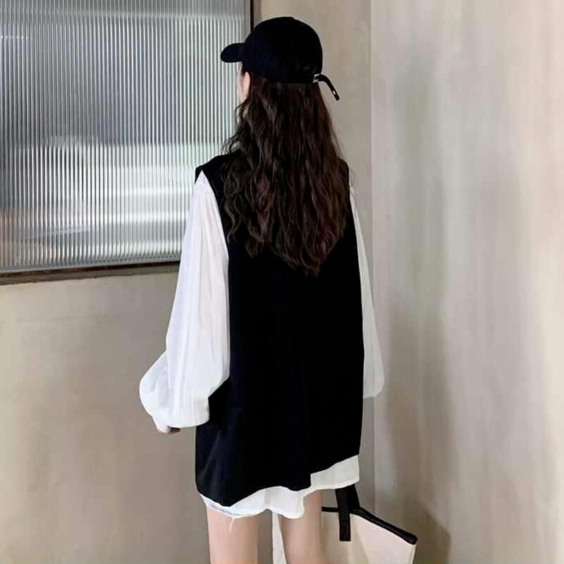 Vestes Sieviešu Pure Spring College Ins Single Button Design BF korejiešu modes vestes Sievišķīgas garas drēbes formāli brīvas, stilīgas