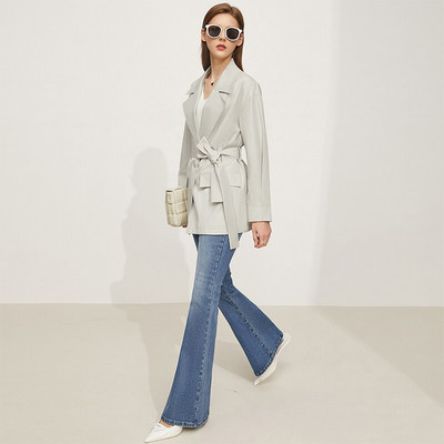 Amii Minimālisms Trenčs Sievietēm Elegants Viena Poga Sashes Jakas Rudens Ziemas Jaka Sieviešu Vējjaka 12130173