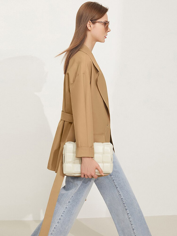 Amii Minimālisms Trenčs Sievietēm Elegants Viena Poga Sashes Jakas Rudens Ziemas Jaka Sieviešu Vējjaka 12130173